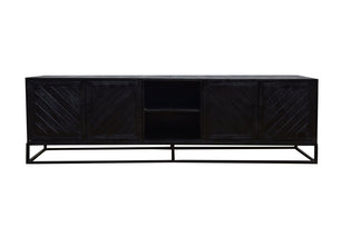 Mangohouten TV Meubel Reno Black 200 cm Mahom