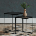 Mangohouten salontafels, set van 2