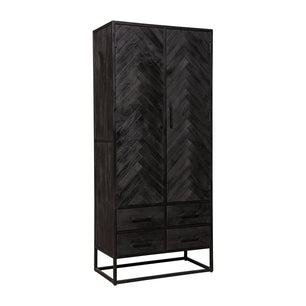 Mangohouten Kast Toronto Black 80 cm Mahom