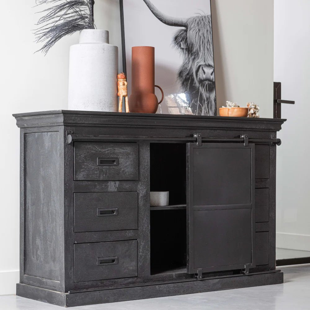 Mangohouten Dressoir Newark Black